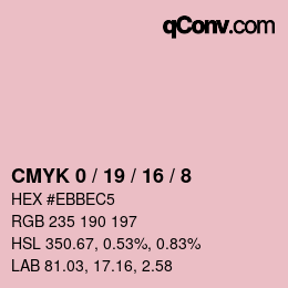 Farbcode: CMYK 0 / 19 / 16 / 8 | qconv.com