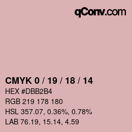 カラーコード: CMYK 0 / 19 / 18 / 14 | qconv.com