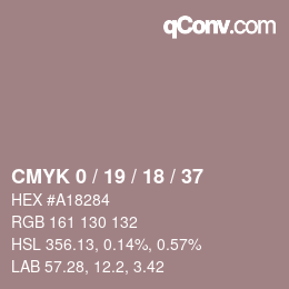 Código de color: CMYK 0 / 19 / 18 / 37 | qconv.com
