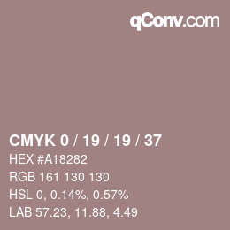 カラーコード: CMYK 0 / 19 / 19 / 37 | qconv.com