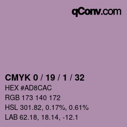 Color code: CMYK 0 / 19 / 1 / 32 | qconv.com