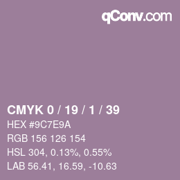 Color code: CMYK 0 / 19 / 1 / 39 | qconv.com