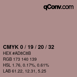 Color code: CMYK 0 / 19 / 20 / 32 | qconv.com