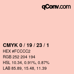 Color code: CMYK 0 / 19 / 23 / 1 | qconv.com