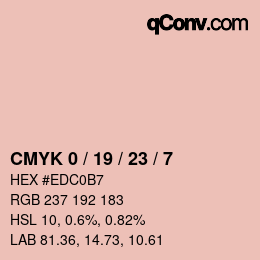 カラーコード: CMYK 0 / 19 / 23 / 7 | qconv.com