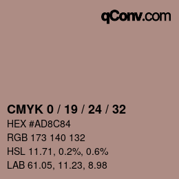 Color code: CMYK 0 / 19 / 24 / 32 | qconv.com