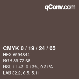 Color code: CMYK 0 / 19 / 24 / 65 | qconv.com