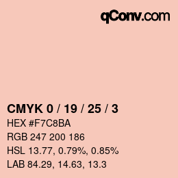 Color code: CMYK 0 / 19 / 25 / 3 | qconv.com