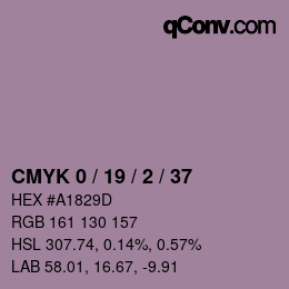 颜色代码: CMYK 0 / 19 / 2 / 37 | qconv.com