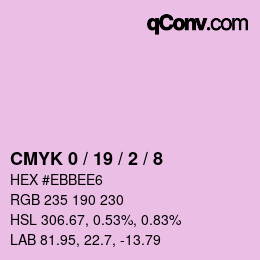 Color code: CMYK 0 / 19 / 2 / 8 | qconv.com