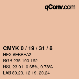 Color code: CMYK 0 / 19 / 31 / 8 | qconv.com