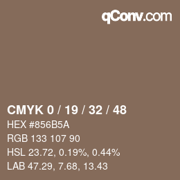 Farbcode: CMYK 0 / 19 / 32 / 48 | qconv.com