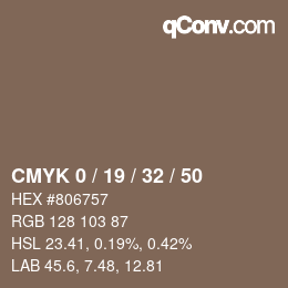 Color code: CMYK 0 / 19 / 32 / 50 | qconv.com
