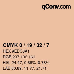 Color code: CMYK 0 / 19 / 32 / 7 | qconv.com