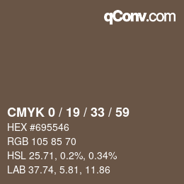 Código de color: CMYK 0 / 19 / 33 / 59 | qconv.com