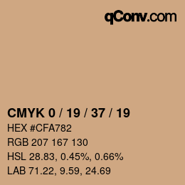 Color code: CMYK 0 / 19 / 37 / 19 | qconv.com