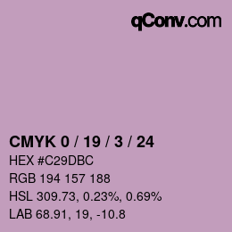 Color code: CMYK 0 / 19 / 3 / 24 | qconv.com