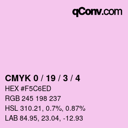 Color code: CMYK 0 / 19 / 3 / 4 | qconv.com