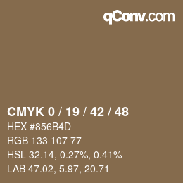 颜色代码: CMYK 0 / 19 / 42 / 48 | qconv.com
