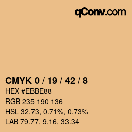 Color code: CMYK 0 / 19 / 42 / 8 | qconv.com