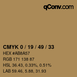 Color code: CMYK 0 / 19 / 49 / 33 | qconv.com