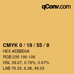 カラーコード: CMYK 0 / 19 / 55 / 8 | qconv.com