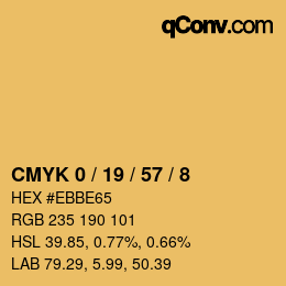 Color code: CMYK 0 / 19 / 57 / 8 | qconv.com