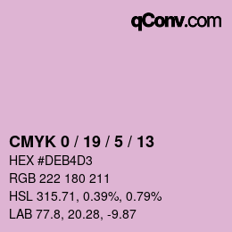 Color code: CMYK 0 / 19 / 5 / 13 | qconv.com