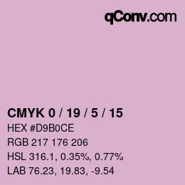 Color code: CMYK 0 / 19 / 5 / 15 | qconv.com