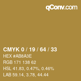 Color code: CMYK 0 / 19 / 64 / 33 | qconv.com