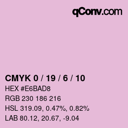 Color code: CMYK 0 / 19 / 6 / 10 | qconv.com