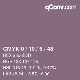 颜色代码: CMYK 0 / 19 / 6 / 48 | qconv.com