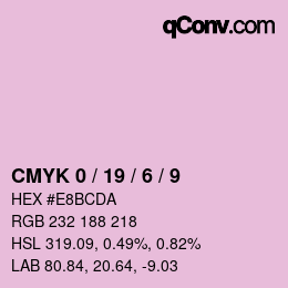Color code: CMYK 0 / 19 / 6 / 9 | qconv.com