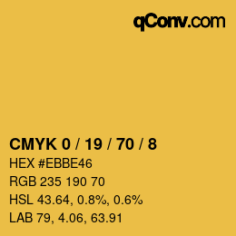 Color code: CMYK 0 / 19 / 70 / 8 | qconv.com