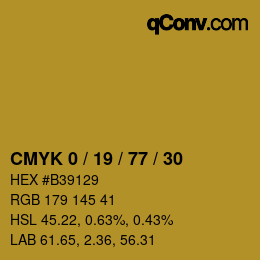 Color code: CMYK 0 / 19 / 77 / 30 | qconv.com