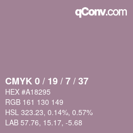 Color code: CMYK 0 / 19 / 7 / 37 | qconv.com