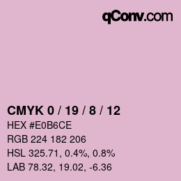 Color code: CMYK 0 / 19 / 8 / 12 | qconv.com
