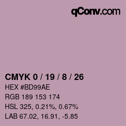 Color code: CMYK 0 / 19 / 8 / 26 | qconv.com