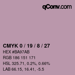 Color code: CMYK 0 / 19 / 8 / 27 | qconv.com