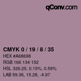 Color code: CMYK 0 / 19 / 8 / 35 | qconv.com