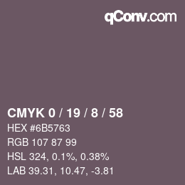 Color code: CMYK 0 / 19 / 8 / 58 | qconv.com