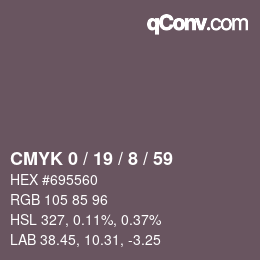 カラーコード: CMYK 0 / 19 / 8 / 59 | qconv.com