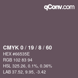 Color code: CMYK 0 / 19 / 8 / 60 | qconv.com