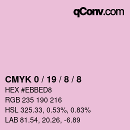 Color code: CMYK 0 / 19 / 8 / 8 | qconv.com
