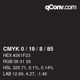 Color code: CMYK 0 / 19 / 8 / 85 | qconv.com