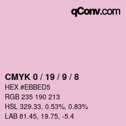 颜色代码: CMYK 0 / 19 / 9 / 8 | qconv.com