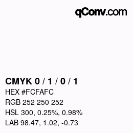 Farbcode: CMYK 0 / 1 / 0 / 1 | qconv.com