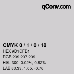 Color code: CMYK 0 / 1 / 0 / 18 | qconv.com