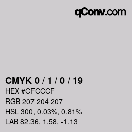 Color code: CMYK 0 / 1 / 0 / 19 | qconv.com