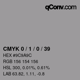 Color code: CMYK 0 / 1 / 0 / 39 | qconv.com